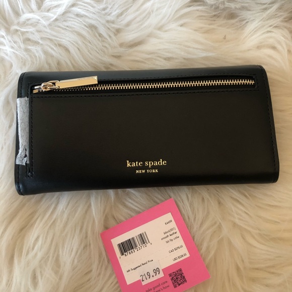 Kate Spade black smooth leather wallet - Picture 2 of 5